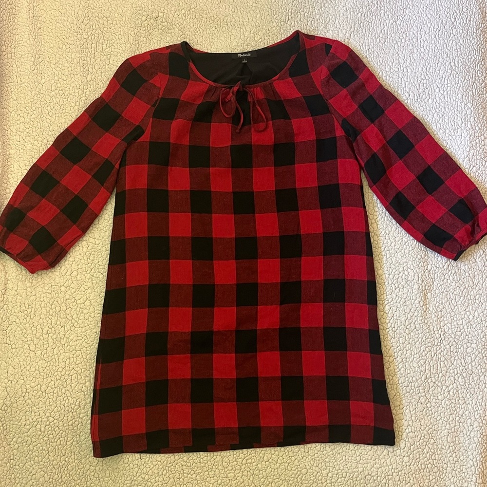 Madewell Wool Plaid Dress